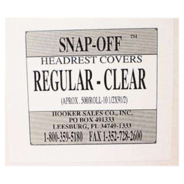 Cover Headrest Regular 9.5 in x 10.5 in Clear Plastic 500/Rl, 12 BX/CA